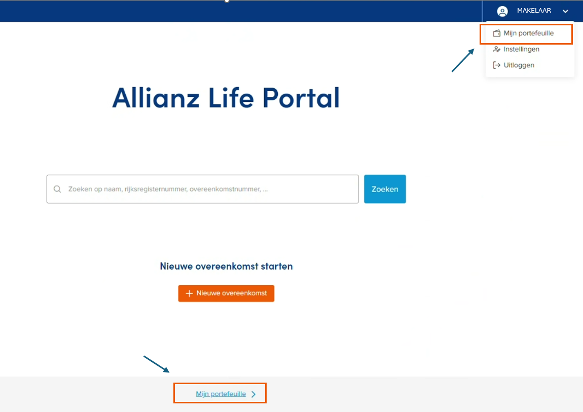 Screenshot Mijn Portefeuille